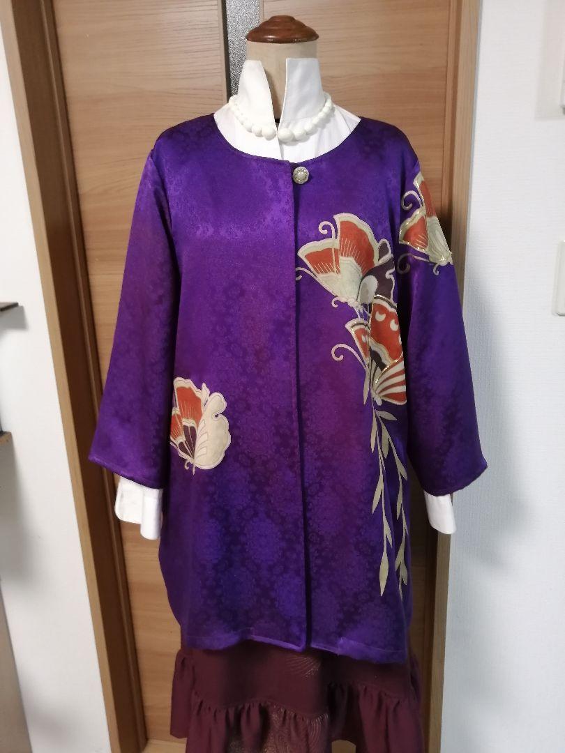 着物リメイクカーディガン